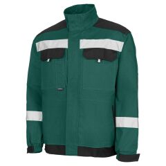 Primo pracovní bunda – reflexní, bavlněná, zesílená, zeleno-černá
