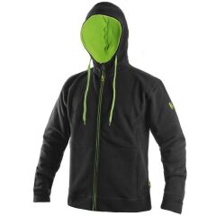 CXS Harrison pánská mikina s kapucí černo zelená