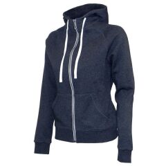 Dámská mikina na zip a kapucí modrá navy
