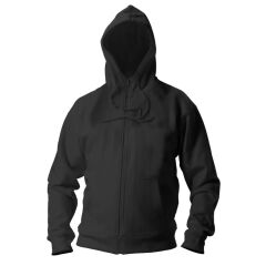 Mikina na zip s kapucí pánská černá