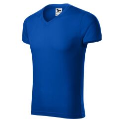 Malfini Slim Fit V-neck146 pánské tričko V výstřih královská modrá