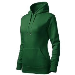 Dámská mikina Cape s kapucí lahvově zelená
