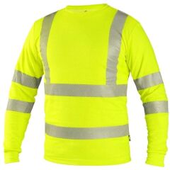 CXS OLDHAM pánské reflexní tričko s dlouhým rukávem žlutá