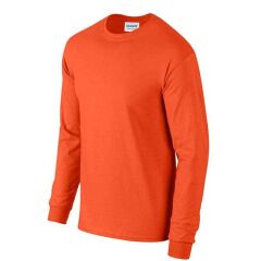 Tričko dlouhý rukáv bavlněné oranžové