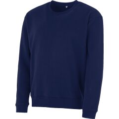 Mikina přes hlavu bez kapuce HOKAS modrá navy