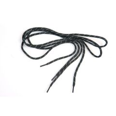 Kulaté tkaničky do bot 125 cm černo-šedé