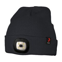 ALAPOX LED zimní čepice s LED světlem černá