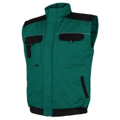 Primo bavlněná zateplená vesta zelená černá