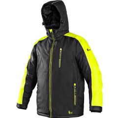 CXS BRIGHTON pánská zimní bunda černá žlutá