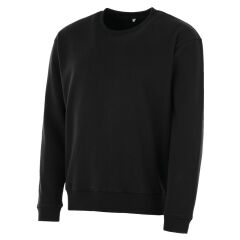 Mikina přes hlavu bez kapuce HOKAS černá