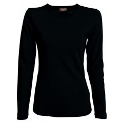 Lambeste 041 dámské bavlněné tričko s dlouhým rukávem černá