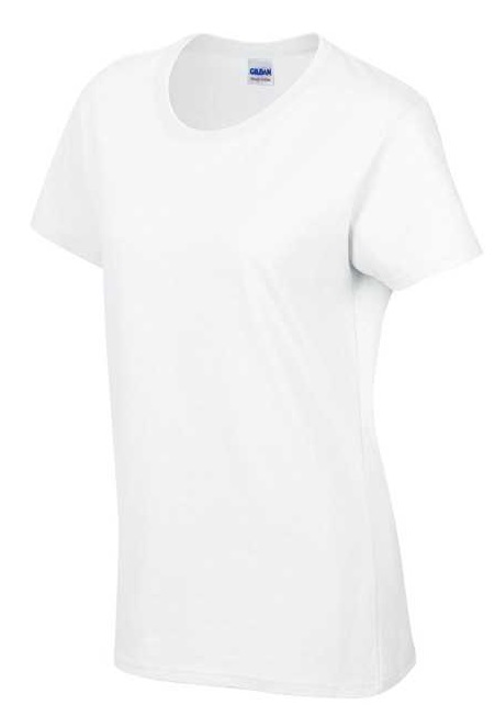 Levně Dámské bavlněné tričko s krátkým rukávem bílá 2XL