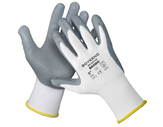 Basido nylonové rukavice máčené pěnovým nitrilem proti oleji