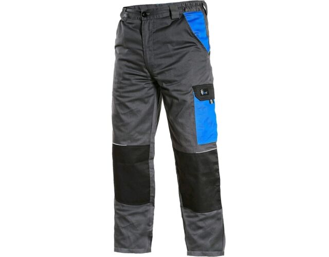 CXS PHOENIX CEFEUS pracovní kalhoty do pasu šedá modrá