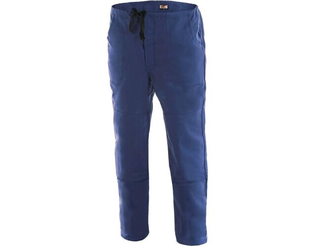 CXS MIREK klasické montérkové kalhoty do pasu na tkanici modrá