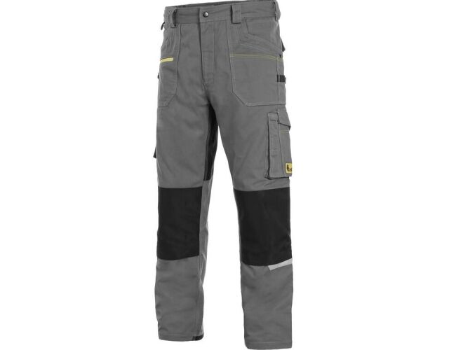 Canis CXS Stretch kalhoty pánské do pasu šedo-černé