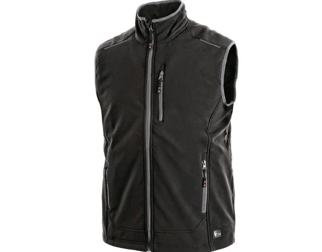 CXS TOPEKA pánská softshellová vesta černá