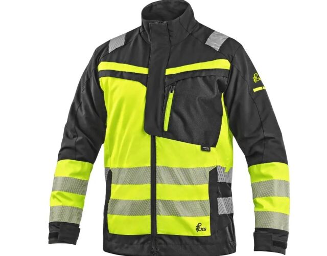CXS NAOS HV reflexní pracovní blůza pánská černá žlutá Hi-Vis