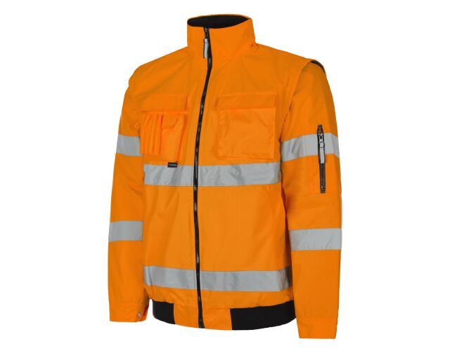 Aginola 2v1 reflexní zimní bunda oranžová