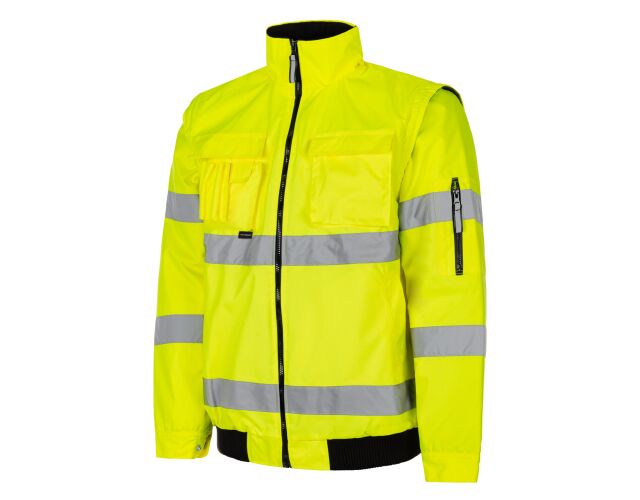 Aginola 2v1 reflexní zimní bunda žlutá