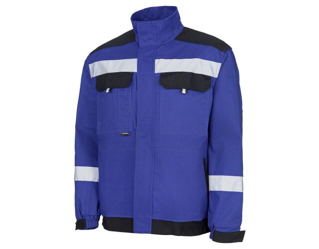 Primo pracovní bunda - reflexní, bavlněná, zesílená, modrá-černá