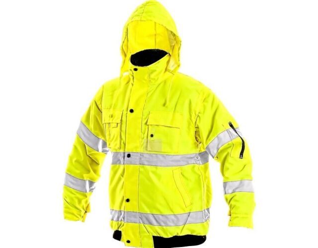 CXS LEEDS reflexní bunda zimní žlutá