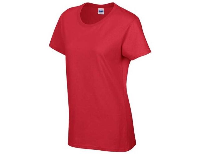 Dámské bavlněné tričko s krátkým rukávem červená