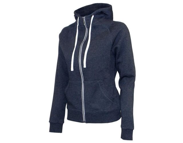 Dámská mikina na zip a kapucí modrá navy