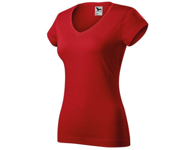 Dámské tričko Malfini Fit V-neck červená