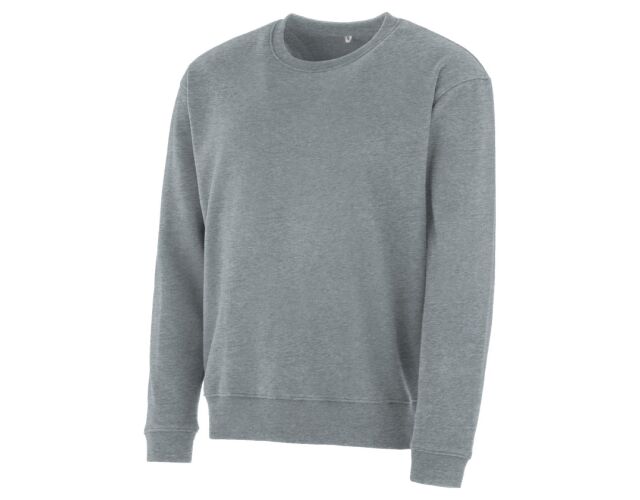 Mikina přes hlavu bez kapuce HOKAS tmavě šedý melír