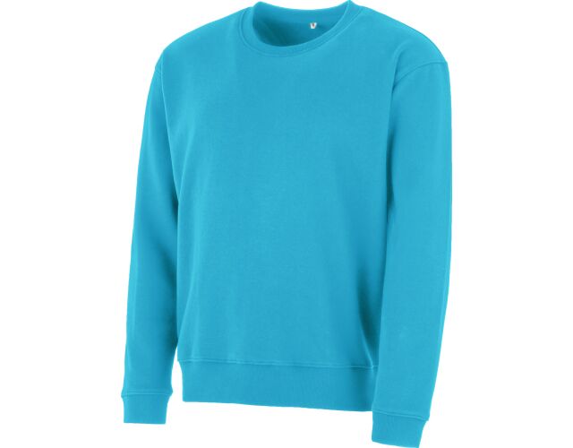 Mikina přes hlavu bez kapuce HOKAS modrá atol