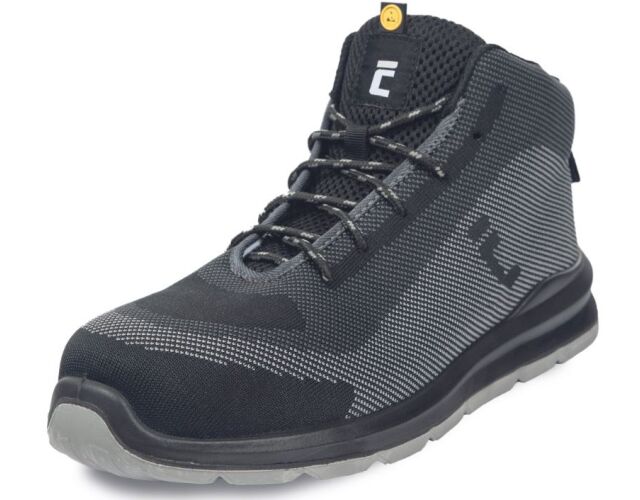 CERVA VADORROS S1P metal free ESD SRC kotníková pracovní obuv šedá