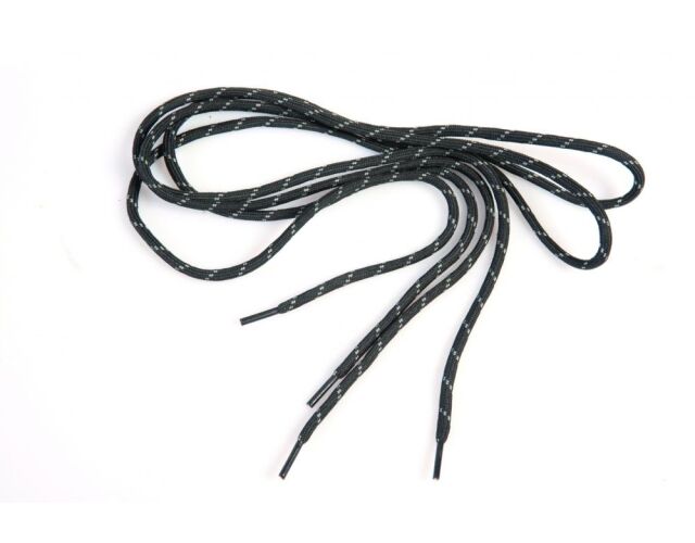 Kulaté tkaničky do bot 90 cm černo-šedé