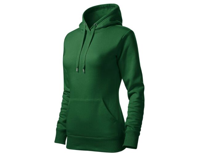 Dámská mikina Cape s kapucí lahvově zelená