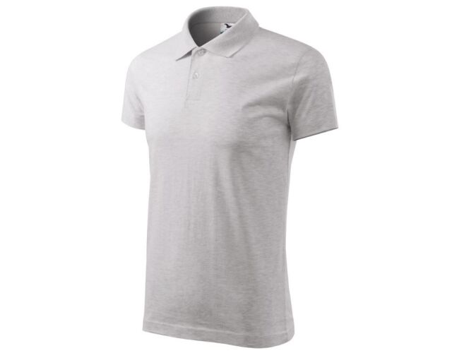 Polokošile pánská Malfini Single J. 202 hladký úplet světle šedý melír