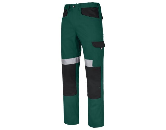 Primo bavlněné pracovní kalhoty do pasu zelené reflexní odolné