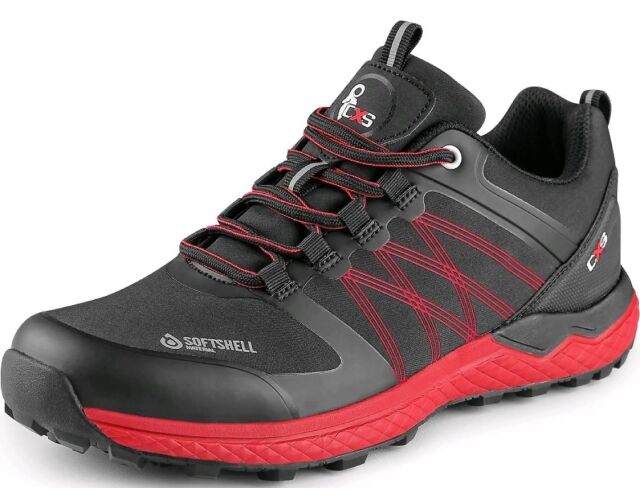 CXS SPORT softshellová obuv černá červená voděodolný materiál
