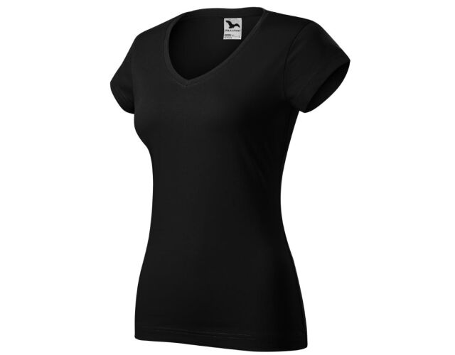 Dámské tričko Malfini Fit V-neck černá