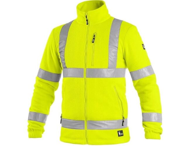CXS PRESTON fleecové bunda reflexní žlutá