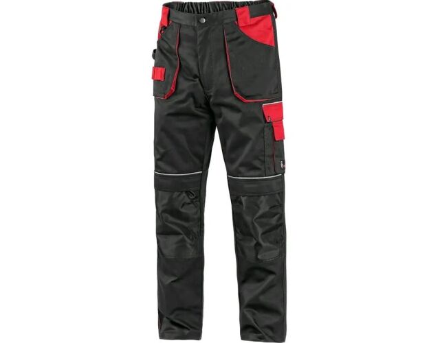 CXS ORION TEODOR pracovní kalhoty do pasu černá červená
