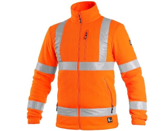 CXS PRESTON fleecové bunda reflexní oranžová