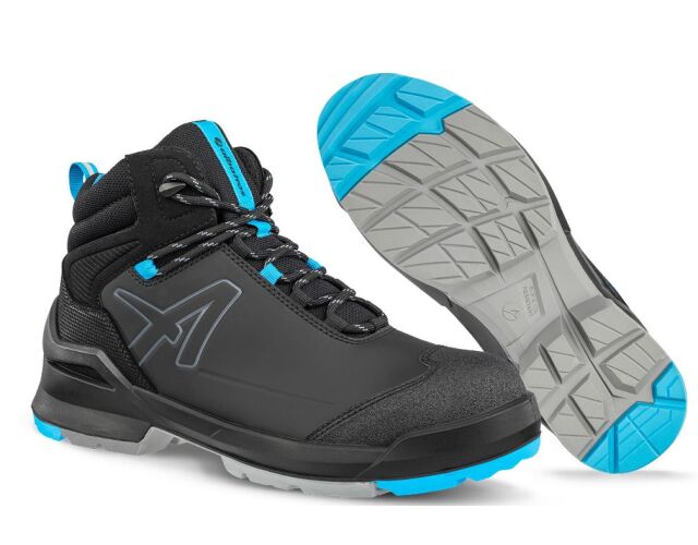 ALBATROS TARAVAL MID S3L ESD FO SR pracovní kotníková obuv černá modrá