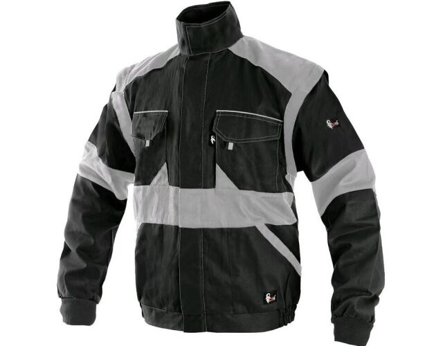 CXS Luxy Eda 2v1 bunda pracovní černá šedá odepínací rukávy