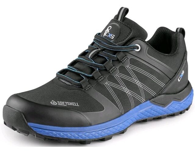 CXS SPORT softshellová obuv černá modrá voděodolný materiál