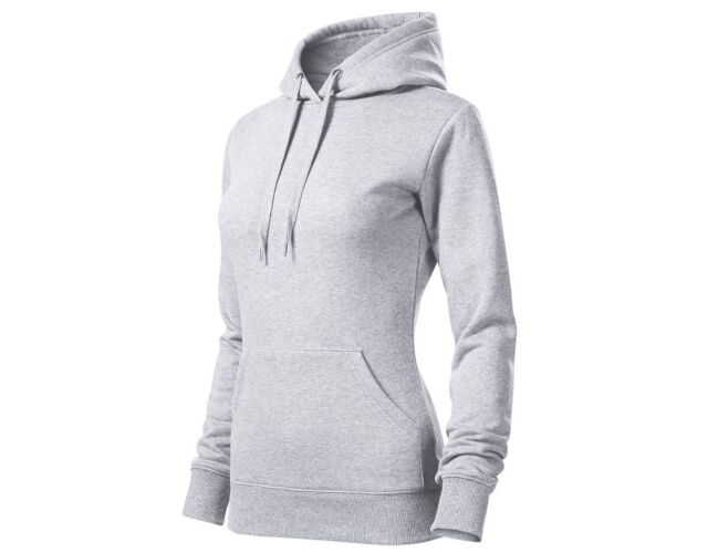 Dámská mikina Cape s kapucí světle šedý melír