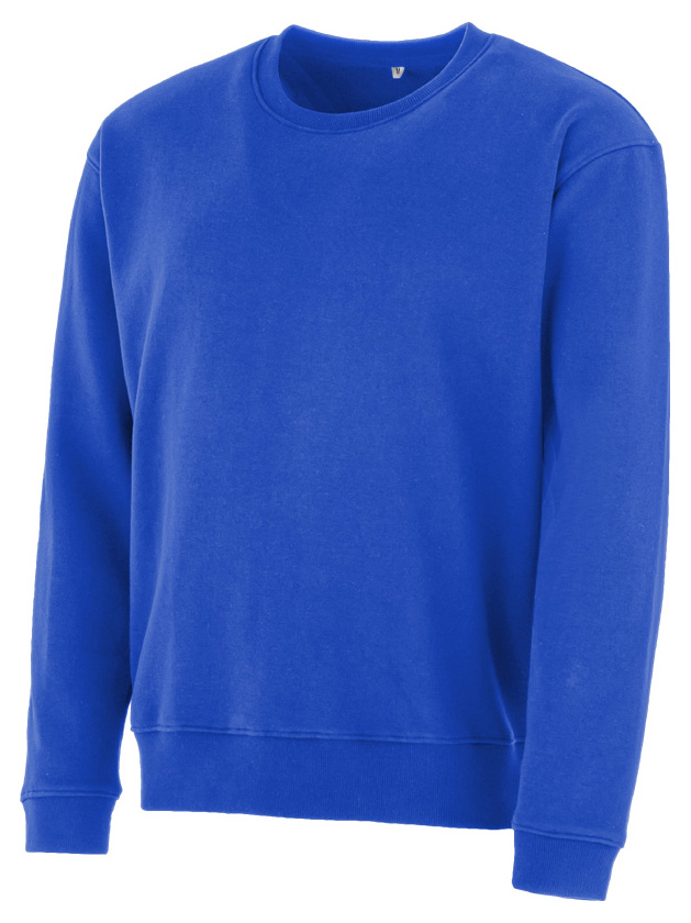 Levně Mikina přes hlavu bez kapuce HOKAS modrá royal 2XL