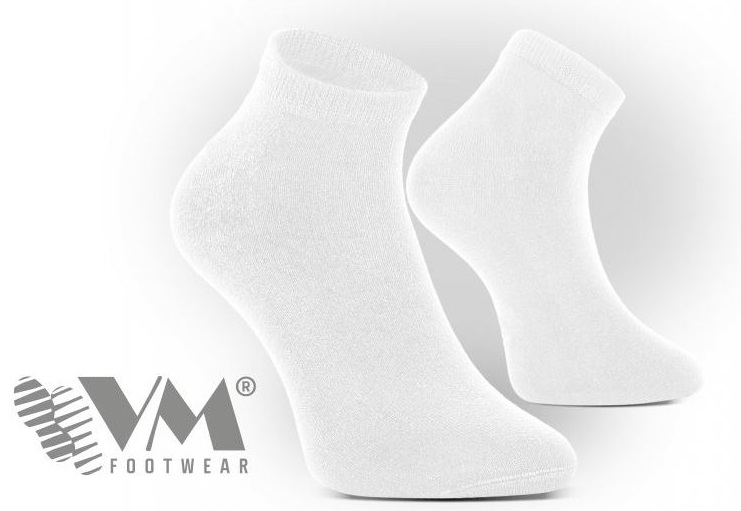 Levně BAMBOO bambusové funkční ponožky krátké bílá 3 pack 39-42