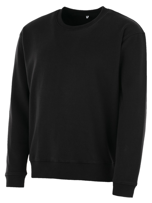 Levně Mikina přes hlavu bez kapuce HOKAS černá 3XL
