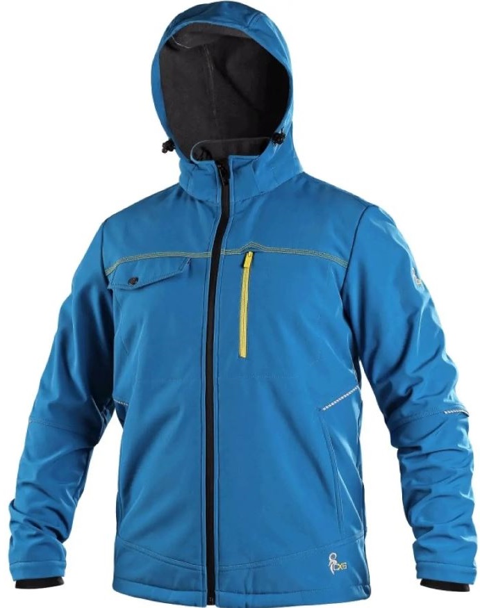 Levně CXS STRETCH pánská softshellová bunda středně modrá 2XL